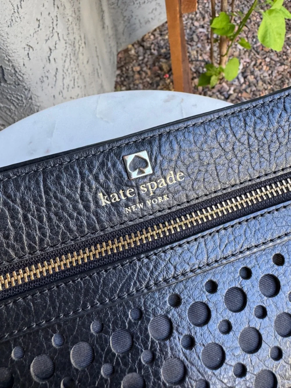 Kate Spade Perri Lane Bubbles Reidy Perforated Leather Crossbody